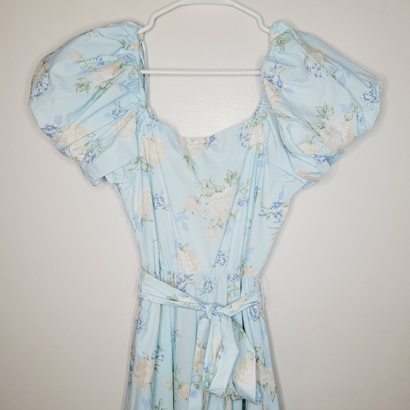 Loveshack Fancy x Target NWT  Blue Floral Estelle Dress Maxi Size 2 - Picture 6 of 15